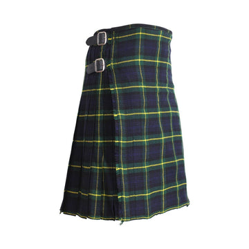 Scottish Gordon Tartan Kilt 8 Yards With Box Pleats Medium Weight 13oz Leather Straps - biznimart